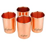 Vaso de cobre Kraaftsmit 100% cobre puro, vaso, artículos para servir y bebidas, juego de 4 vasos de cobre